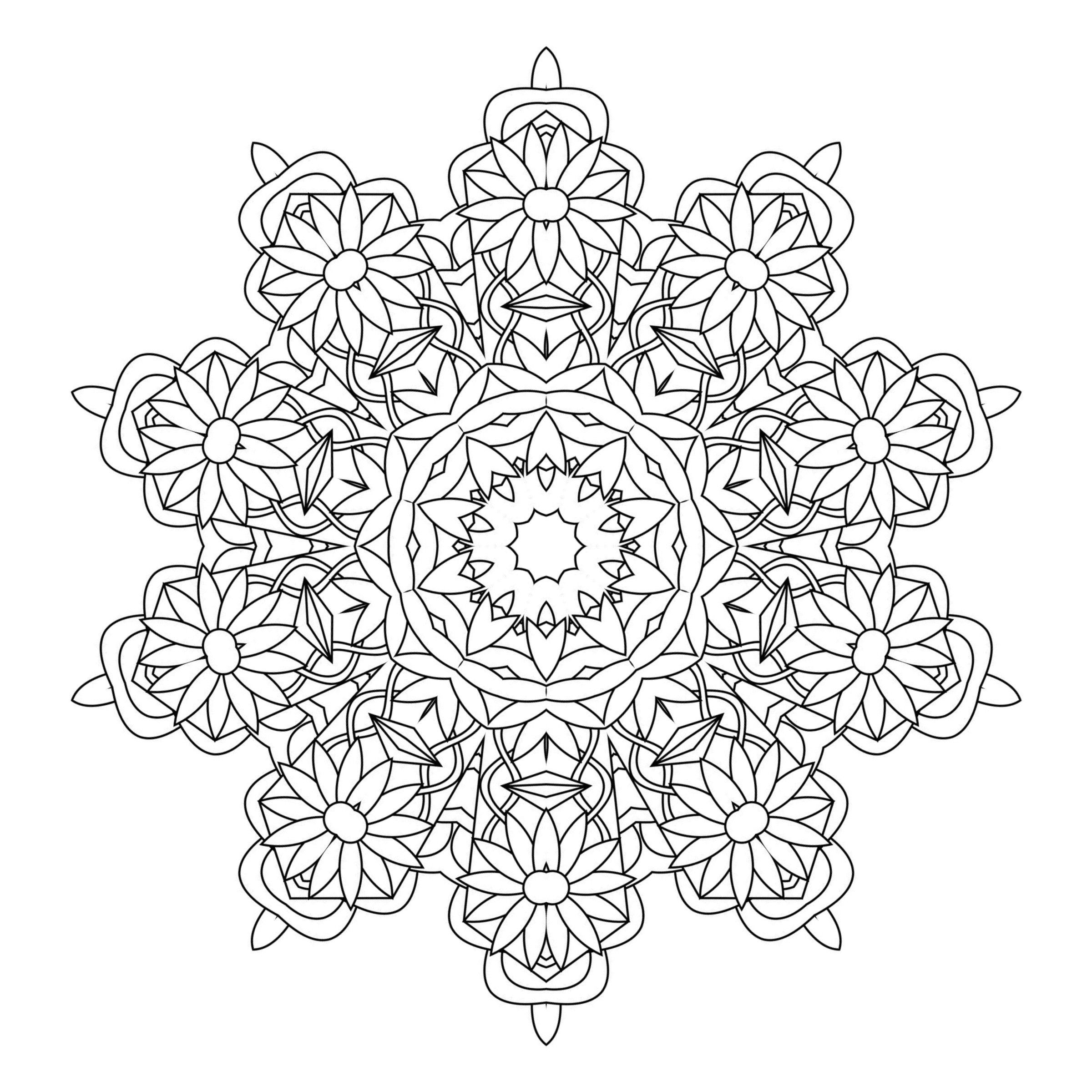 Kaleidoscope Coloring Page Coloring Home