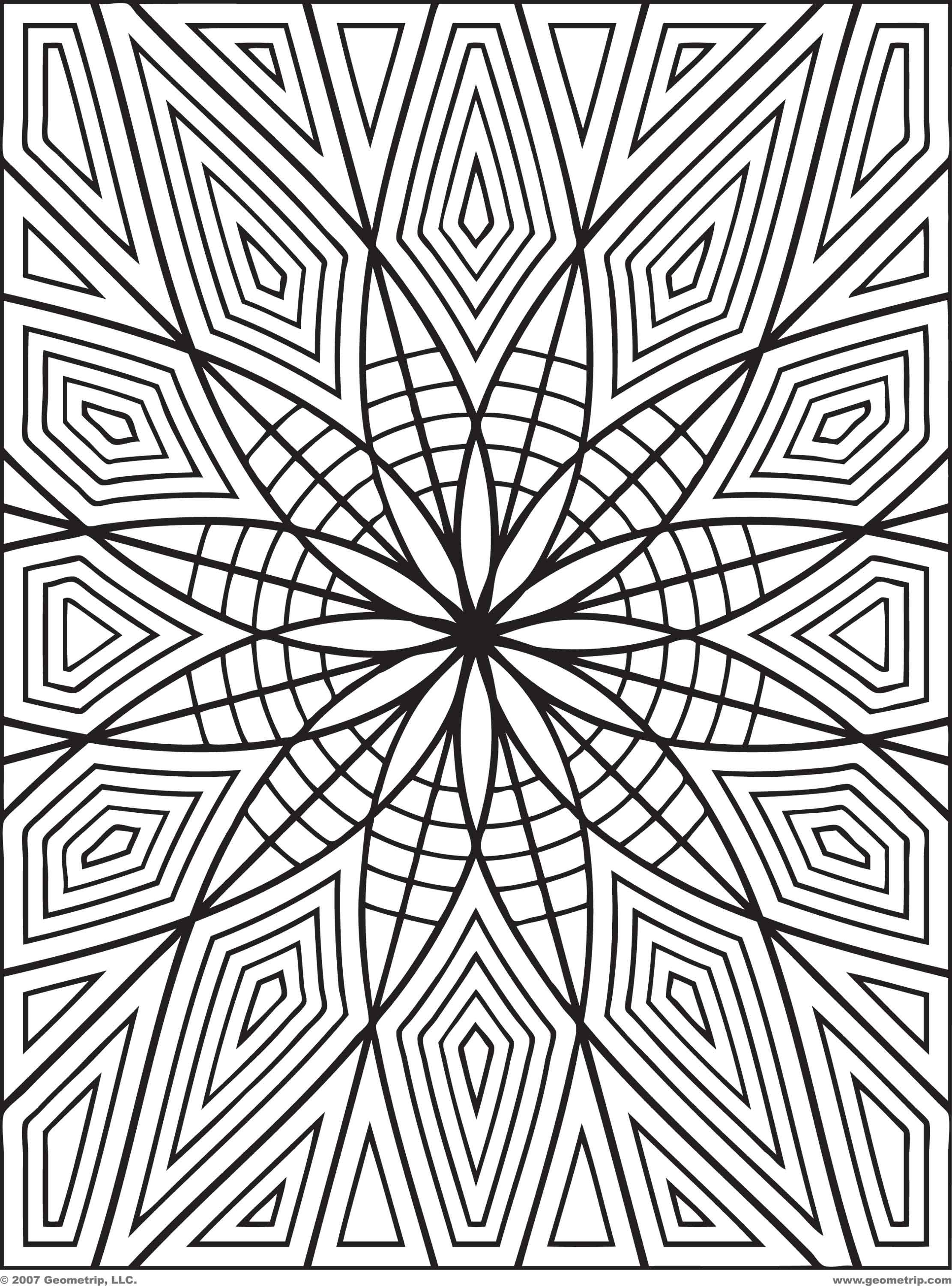 Free Geometric Coloring Pages For Adults Free Printable Geometric ...