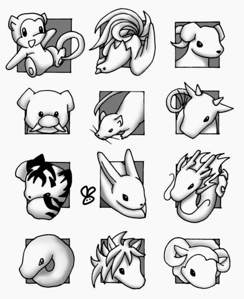 Chinese Zodiac Coloring Pages