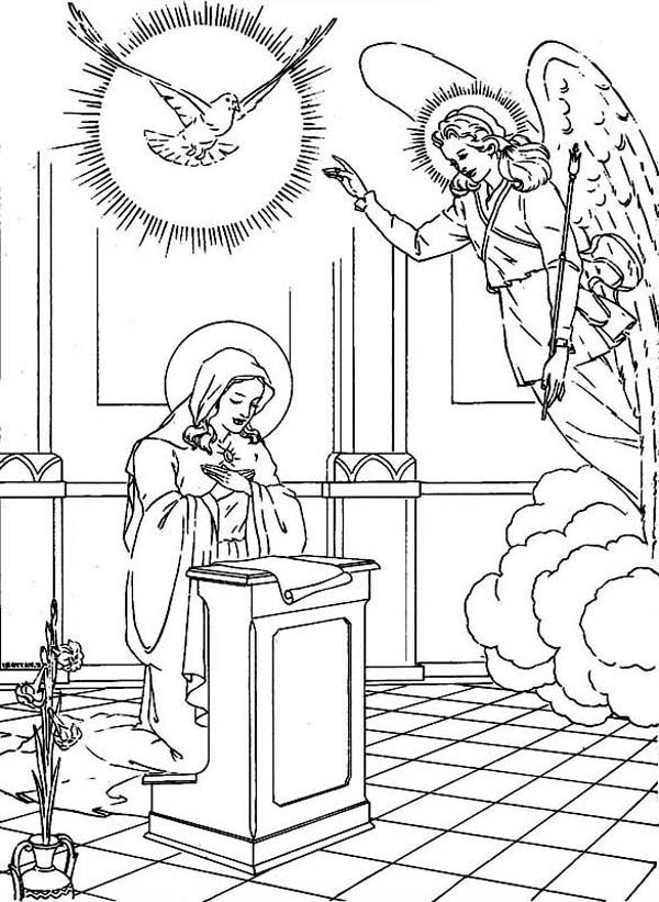 10 Pics of Gabriel And Mary Coloring Page - Angel Gabriel and Mary ...