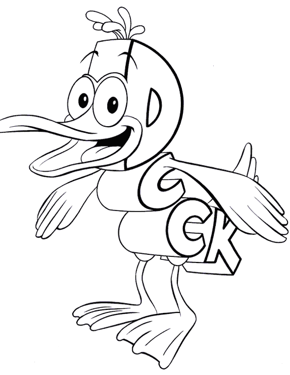 duck word world coloring page