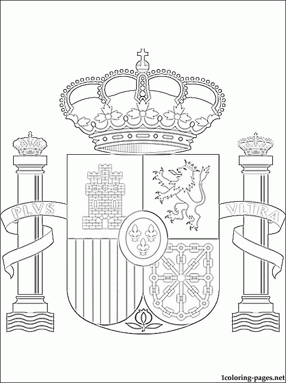 Flag Of Spain Coloring Page - Coloring Home