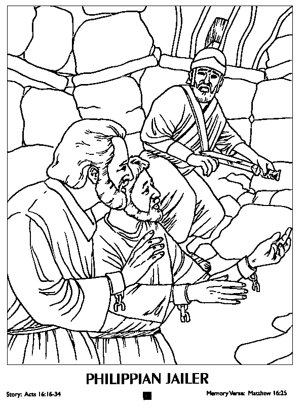 Paul And Silas In Jail Coloring Page Paul And Silas Bible Coloring