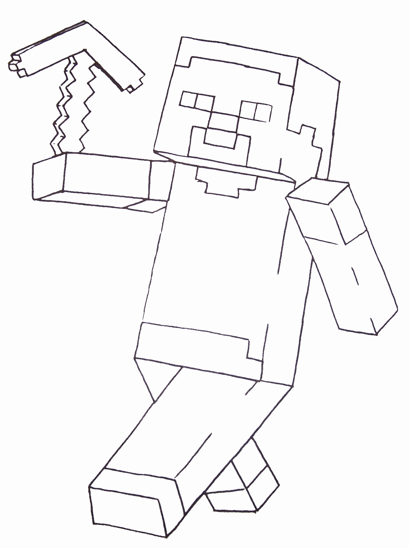 Minecraft Zombie Coloring Pages Free Minecraft Coloring