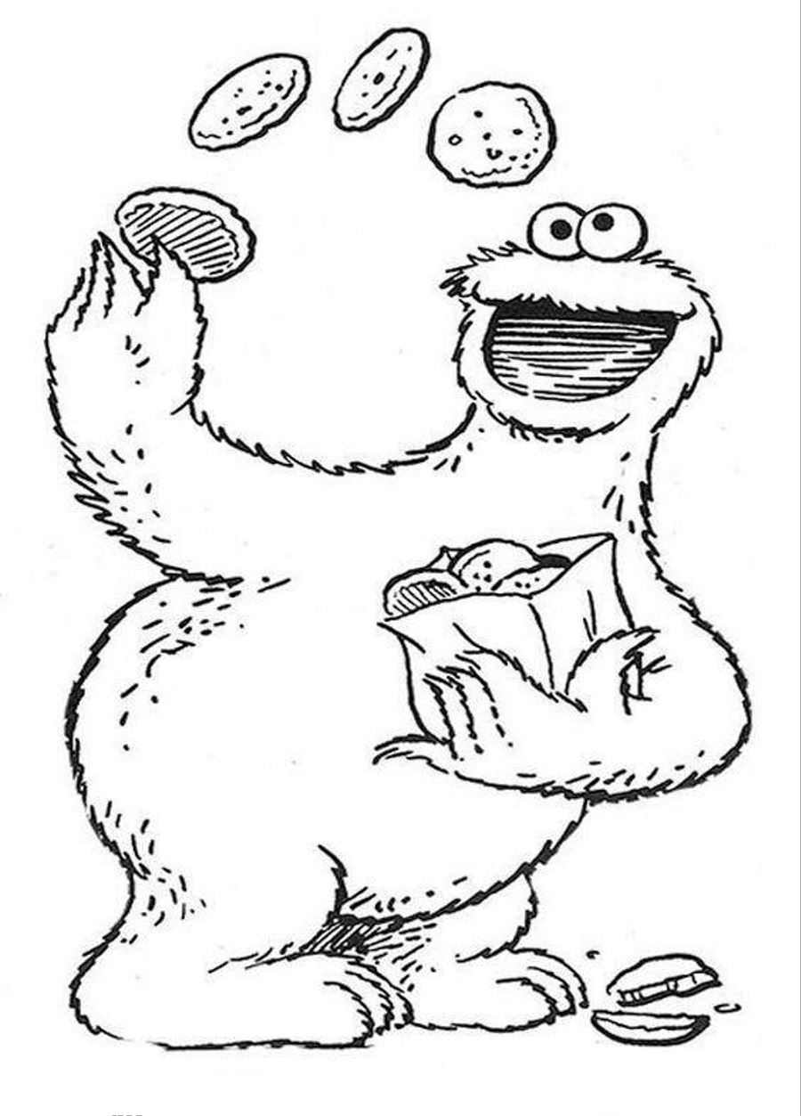 Sesame Street Coloring Pages Elmo Home Characters Voteforverde Free