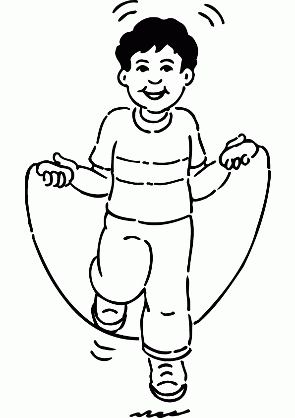 Jump Rope Coloring - Coloring Pages for Kids and for Adults
