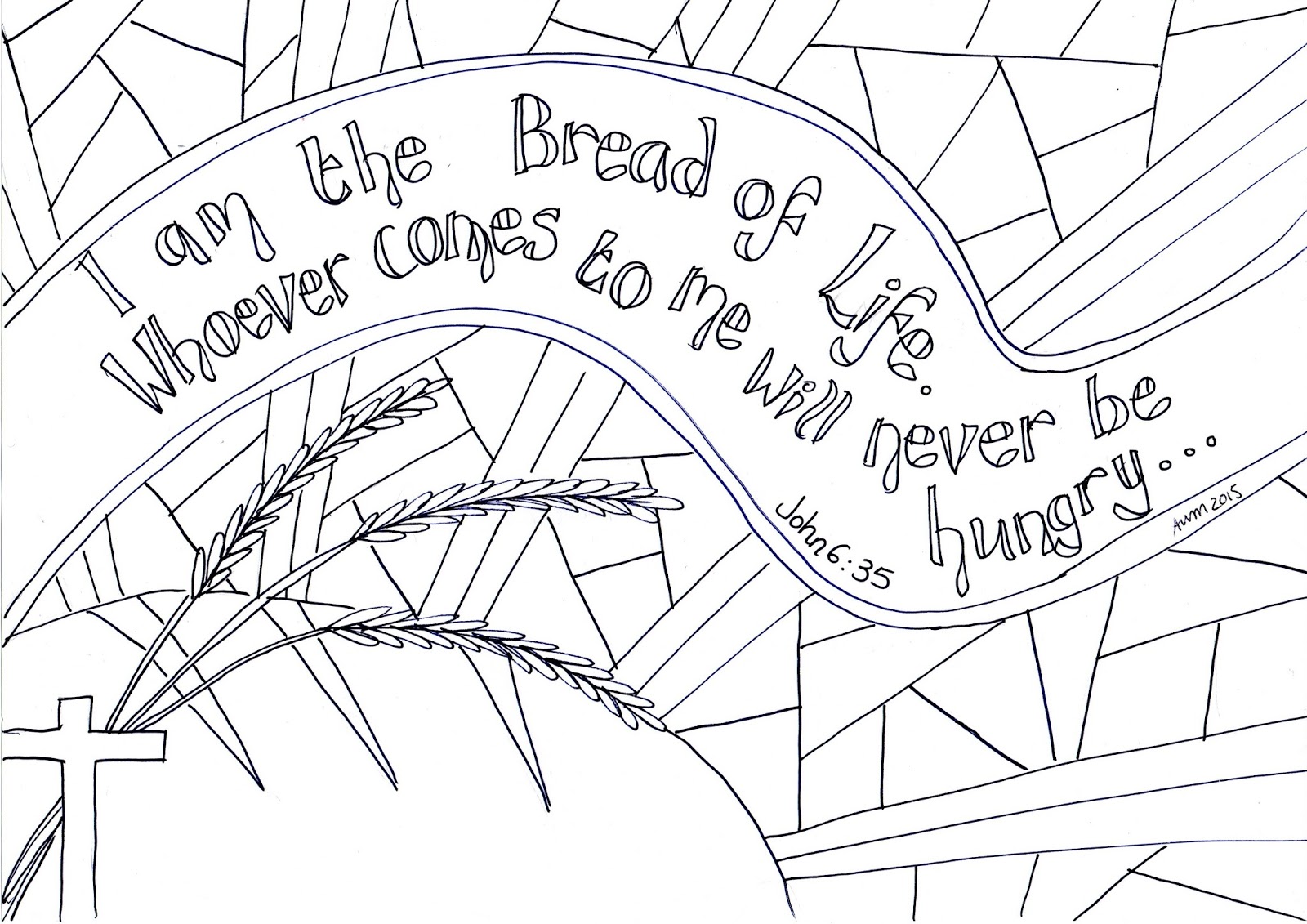 Flame: Creative Children's Ministry: I Am the Bread of Life Reflective  Colouring Sheet
