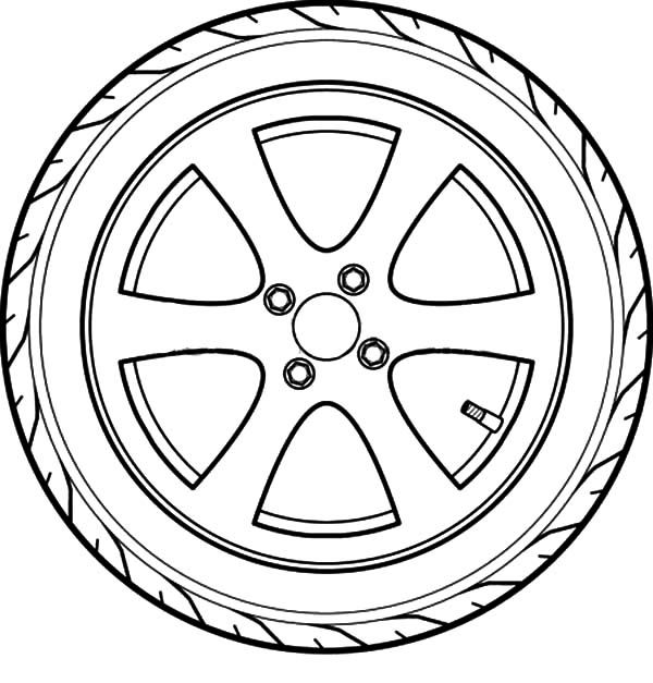 Car-Tire-Outline-Coloring-Pages.jpg 600×627 pixels | Car tires, Rims for  cars, Tire art