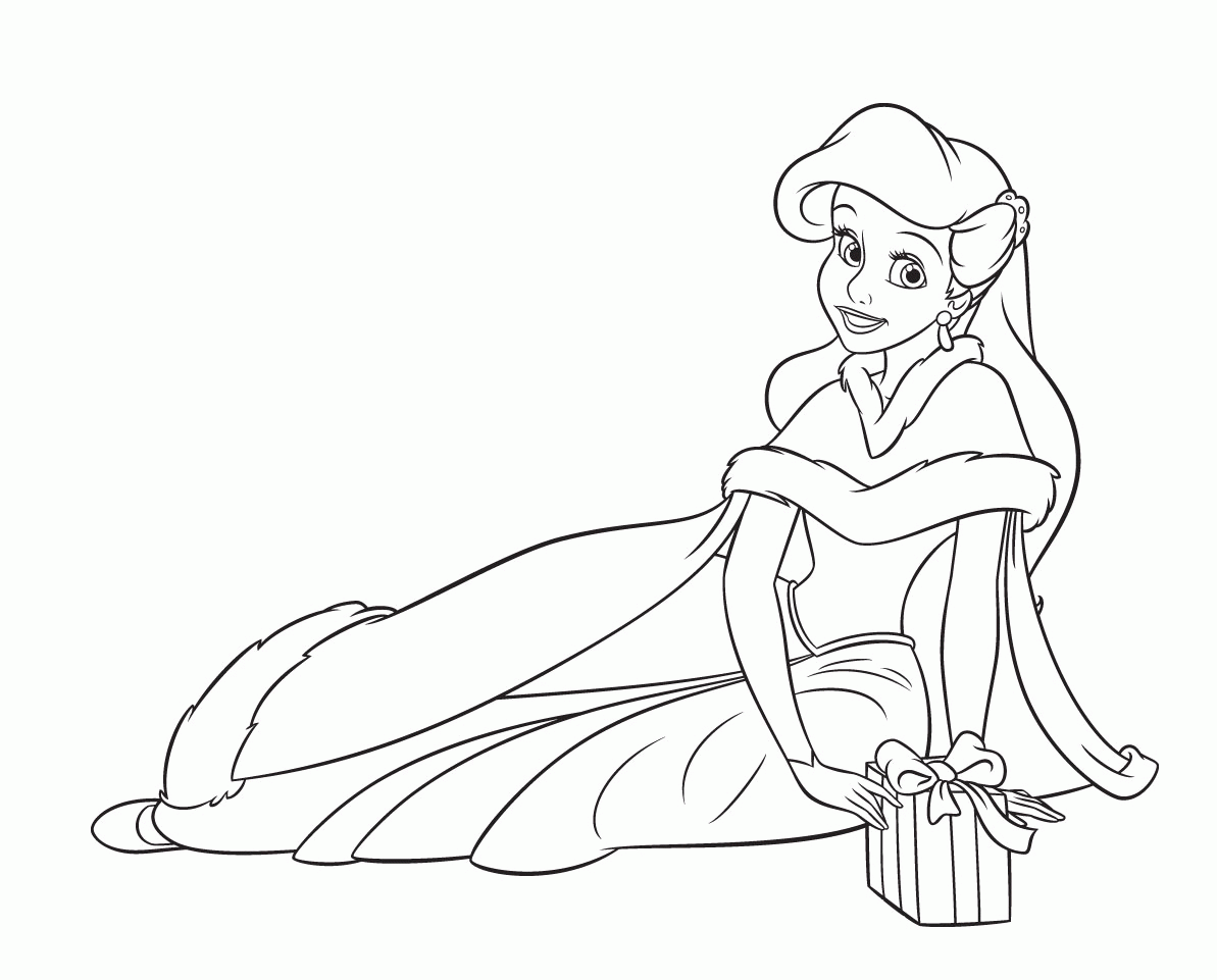 Christmas Coloring Pages Princess - Coloring Pages For All Ages
