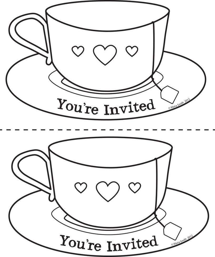 Coloring Pictures Of Teacups - Coloring