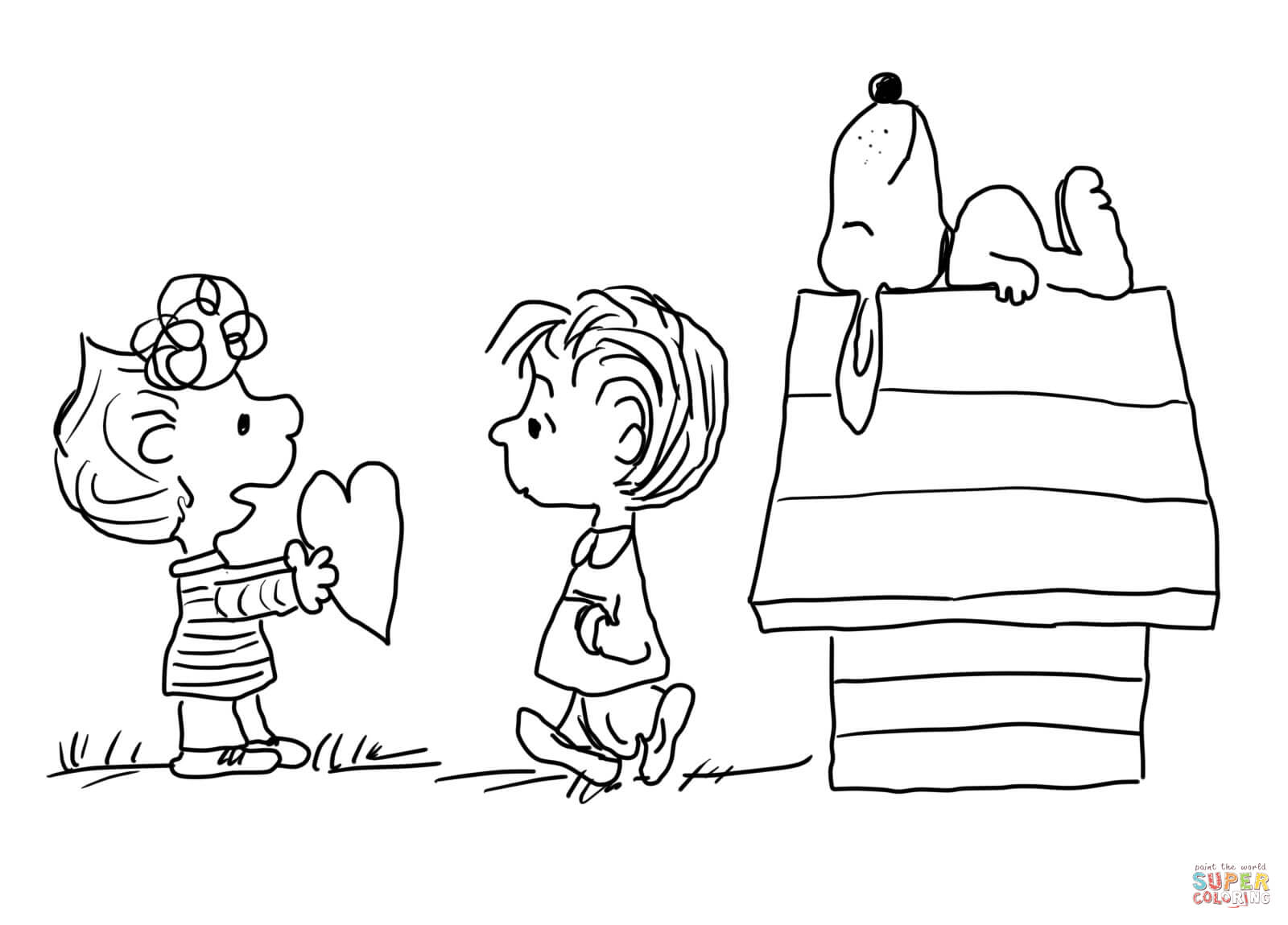 10 Pics of Peanuts Valentine's Day Coloring Pages - Snoopy ...