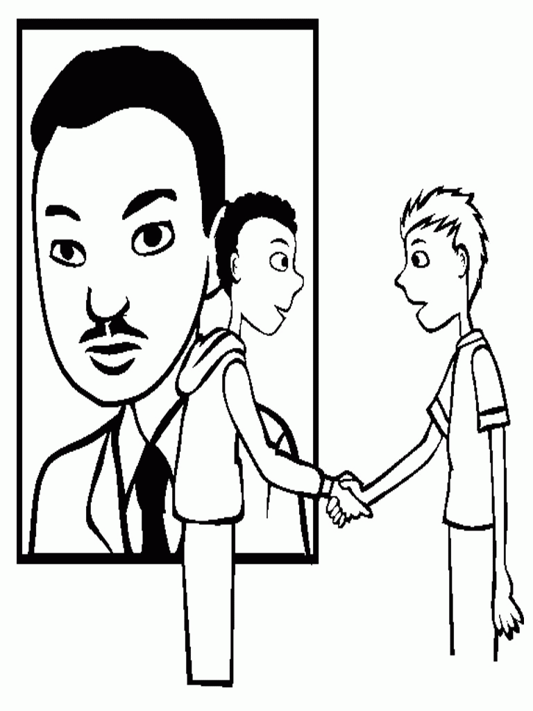 Martin Luther King Coloring Pages Free Home Gallery Toddlers