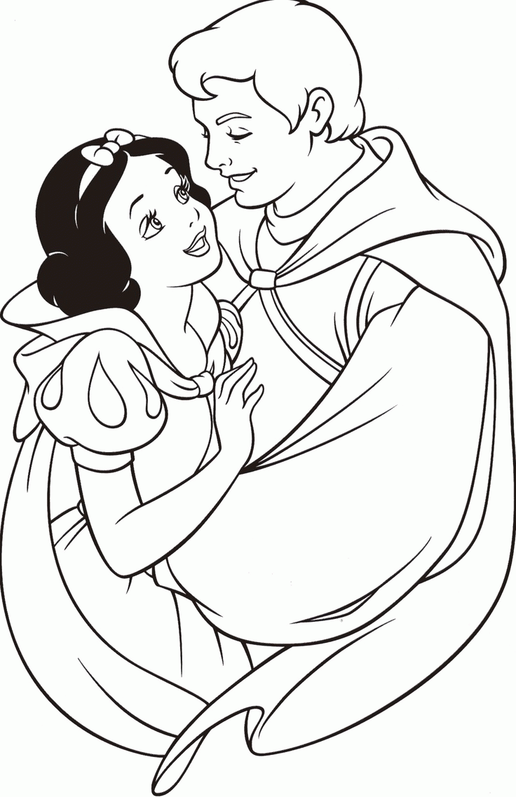 Disney Princess Coloring Pages Snow White And Prince ...