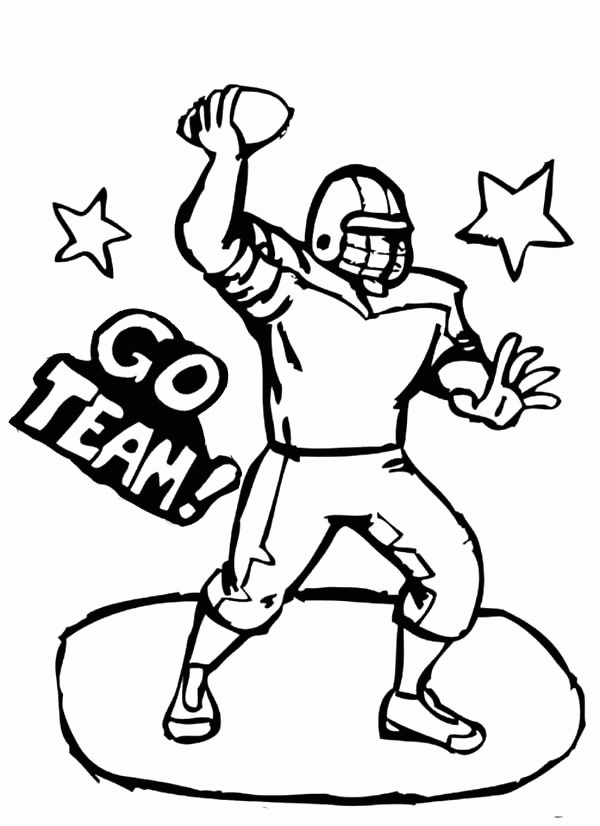  Football Jersey Coloring Page with simple drawing