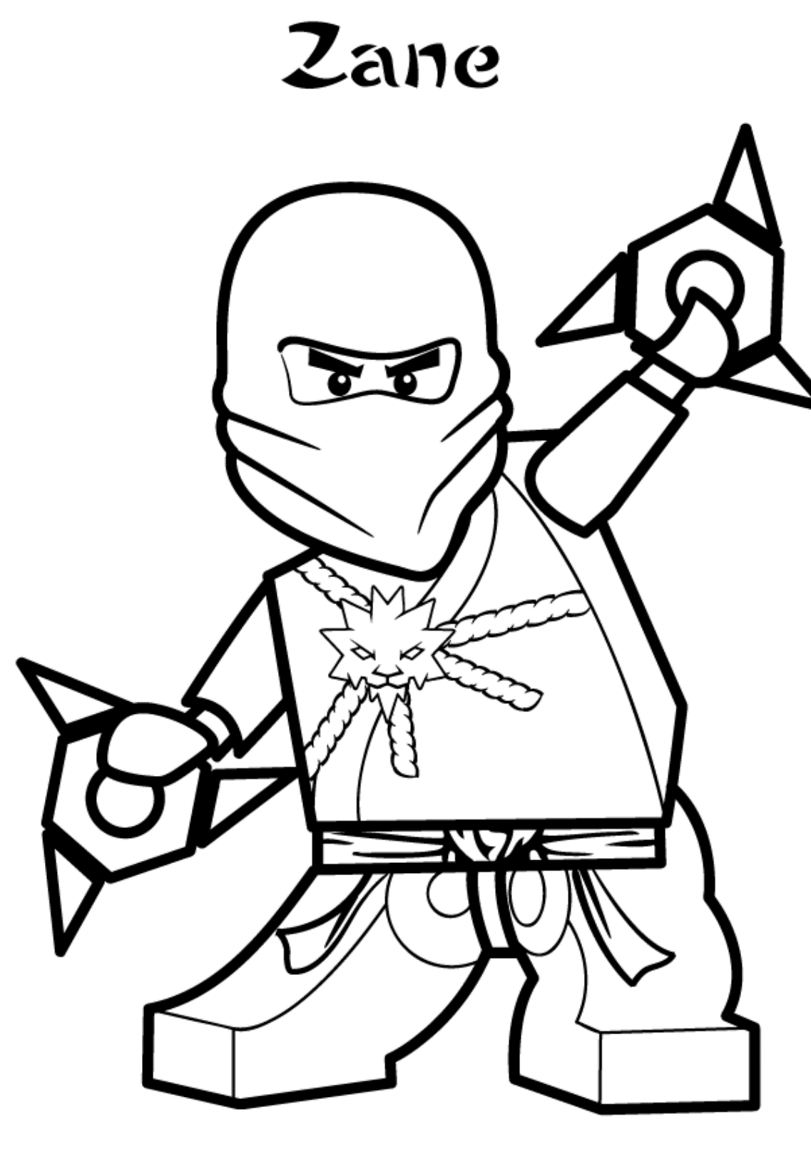coloring ninjago nya zane popular cartoon