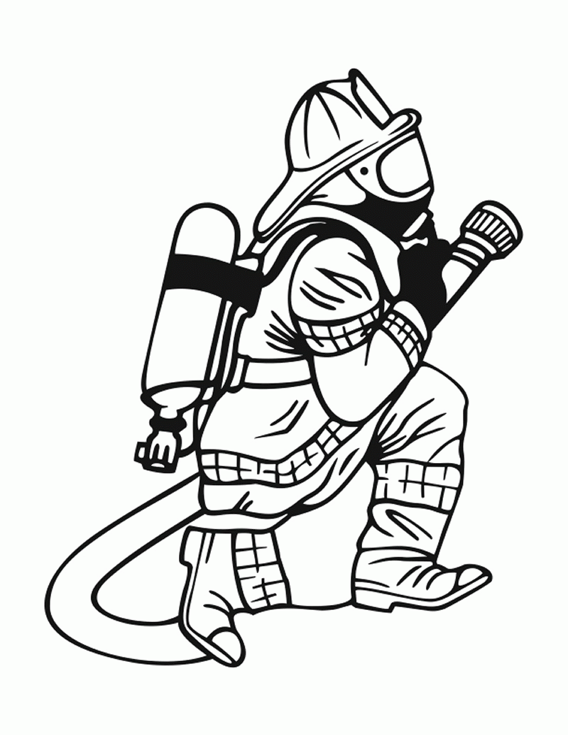 Fireman Coloring Pages For Kids Printable Coloring Home