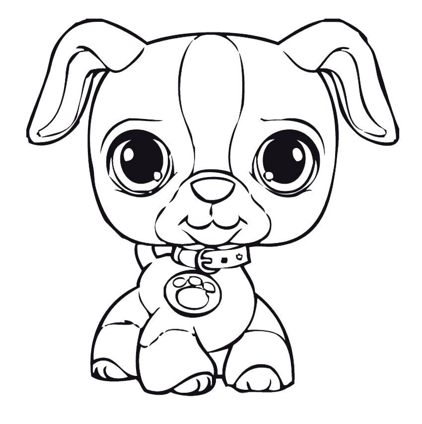 Coloring Pages of Cute Puppies - Printable Kids Colouring Pages