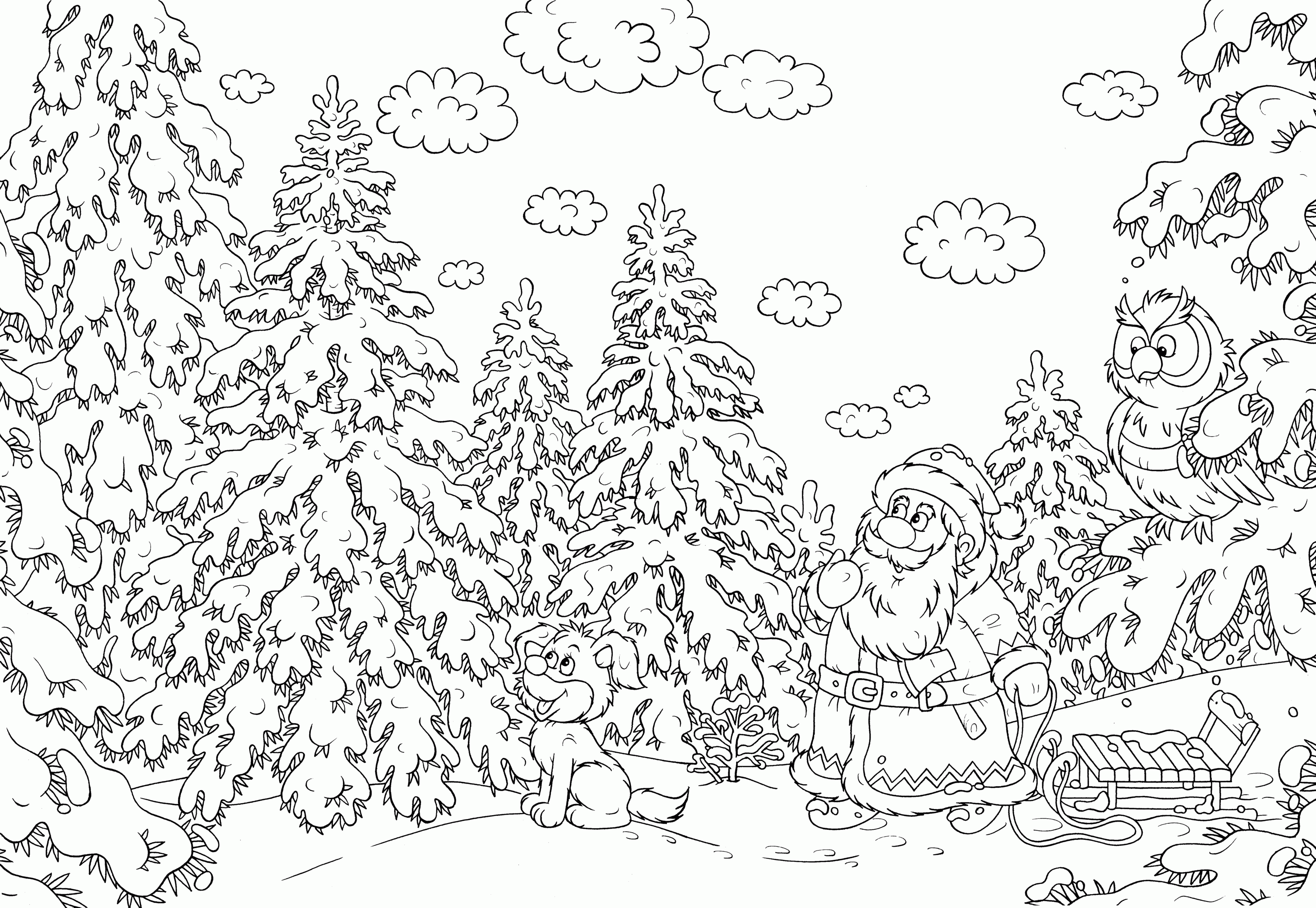Hard Christmas Pages Coloring Pages
