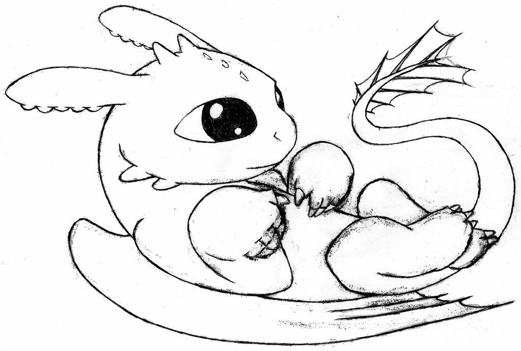 Baby Toothless Dragon Coloring Pages - Coloring Home
