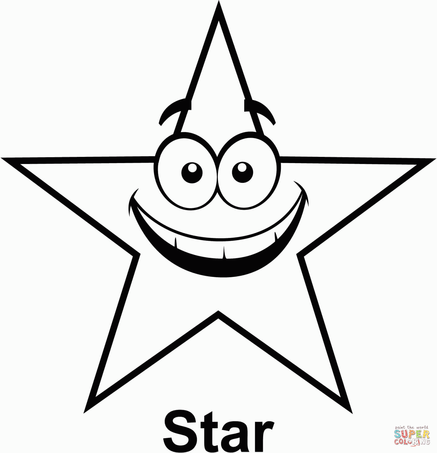 Five Point Star coloring page | Free Printable Coloring Pages