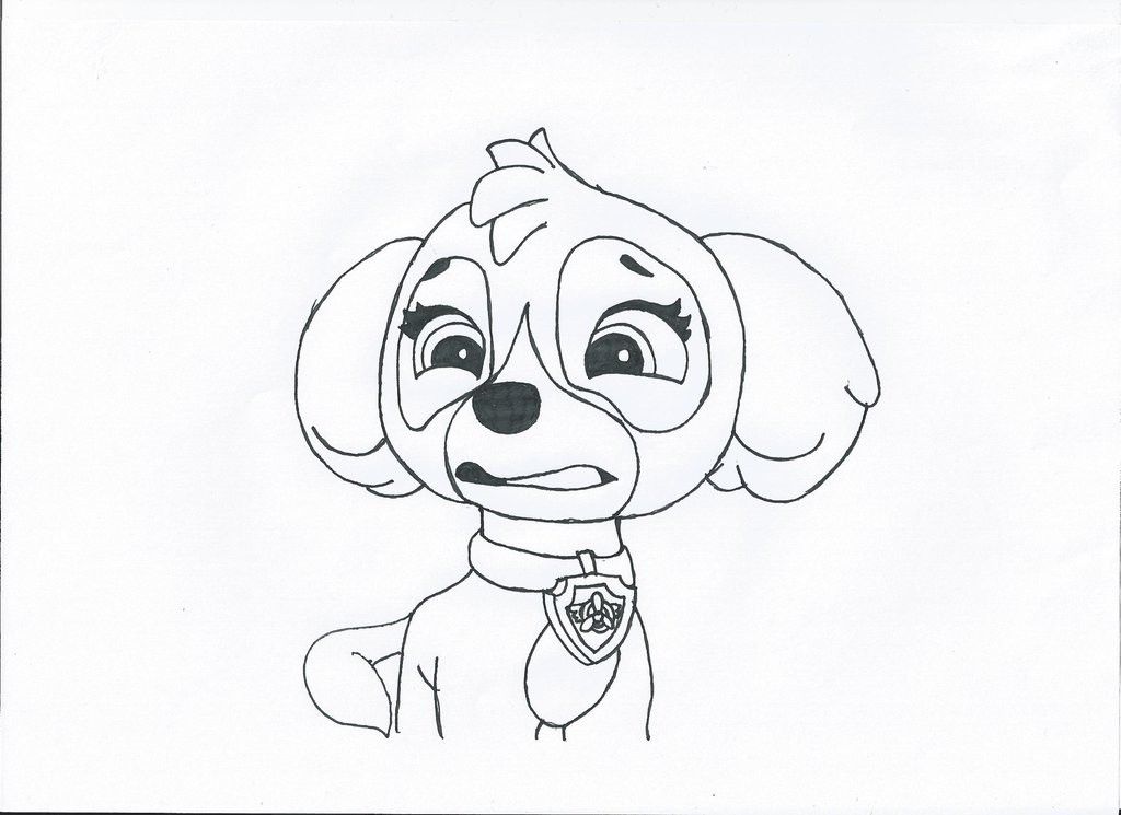Skye Paw Patrol Coloring Page Coloring Home