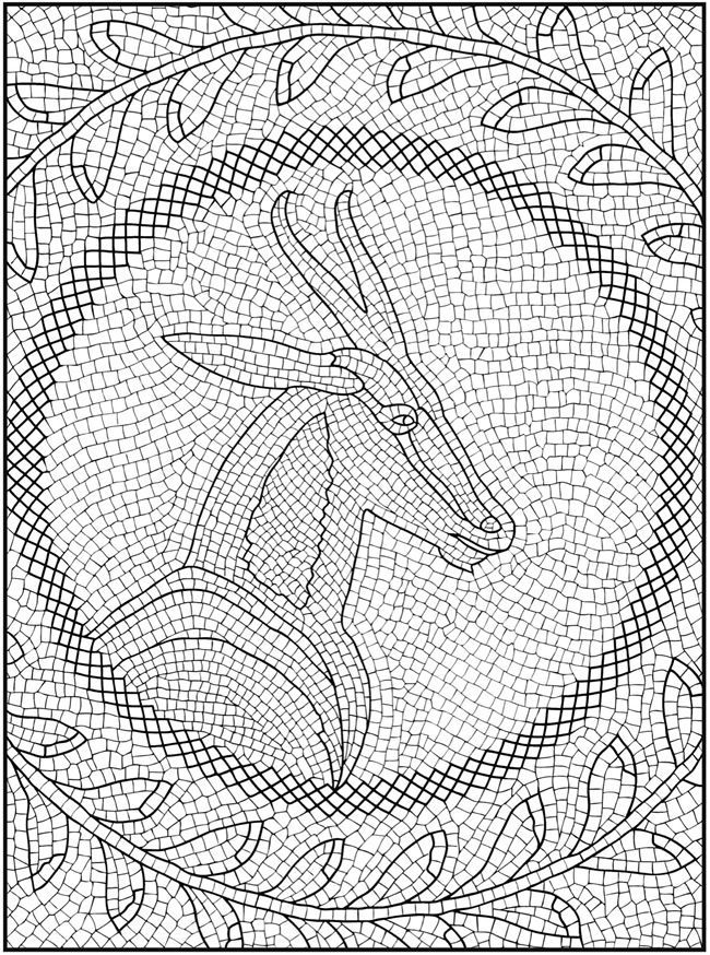 coloring mosaic roman adults printable doverpublications dover mosaics colouring animal patterns publications samples welcome colorier zb adult rome mosaique mosaïque