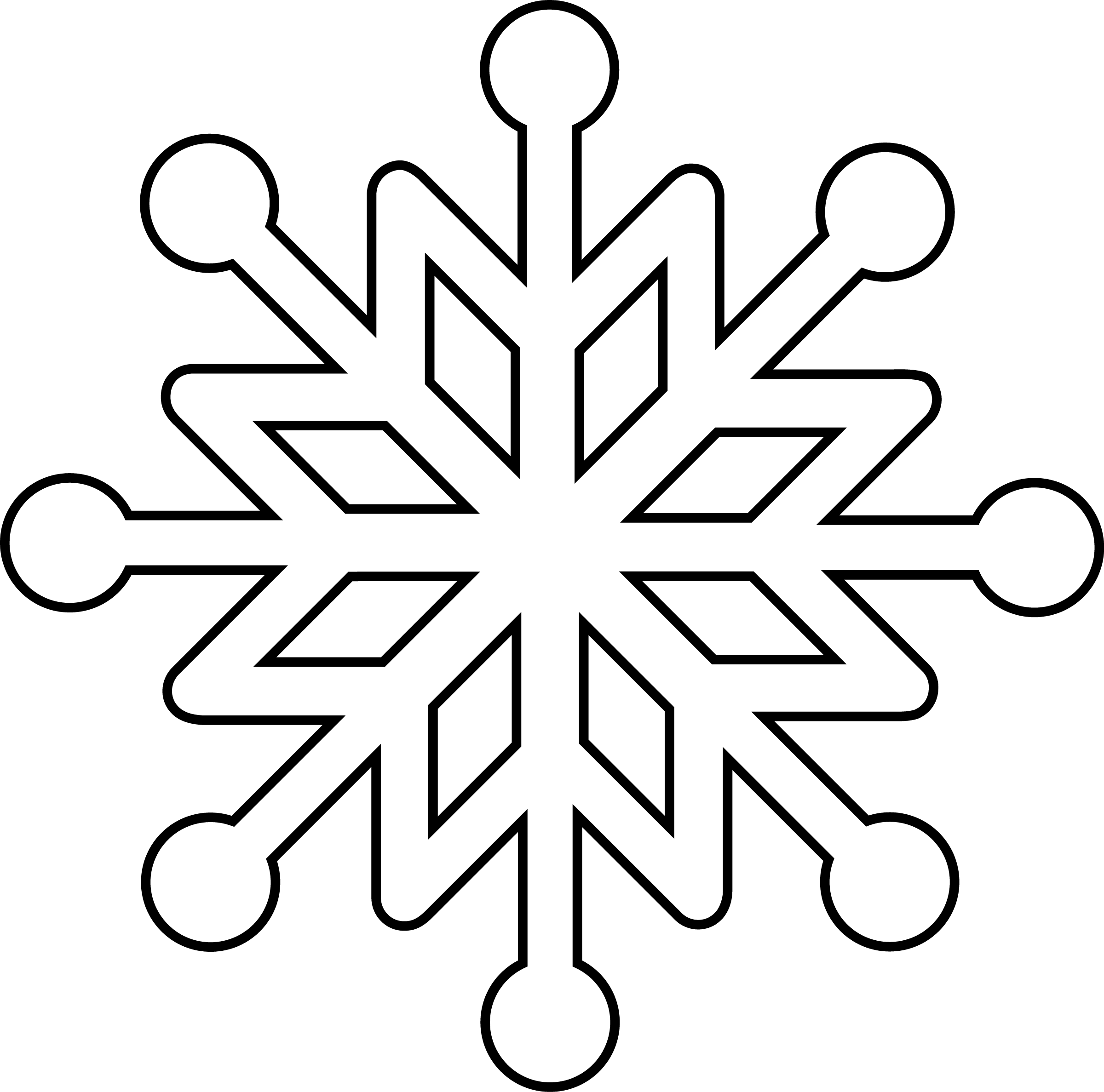 Snowflake Coloring Home