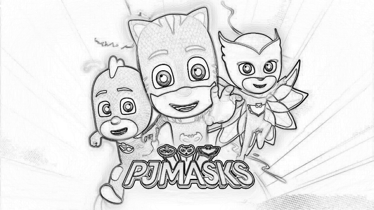PJ Masks Coloring Page - Coloring Home