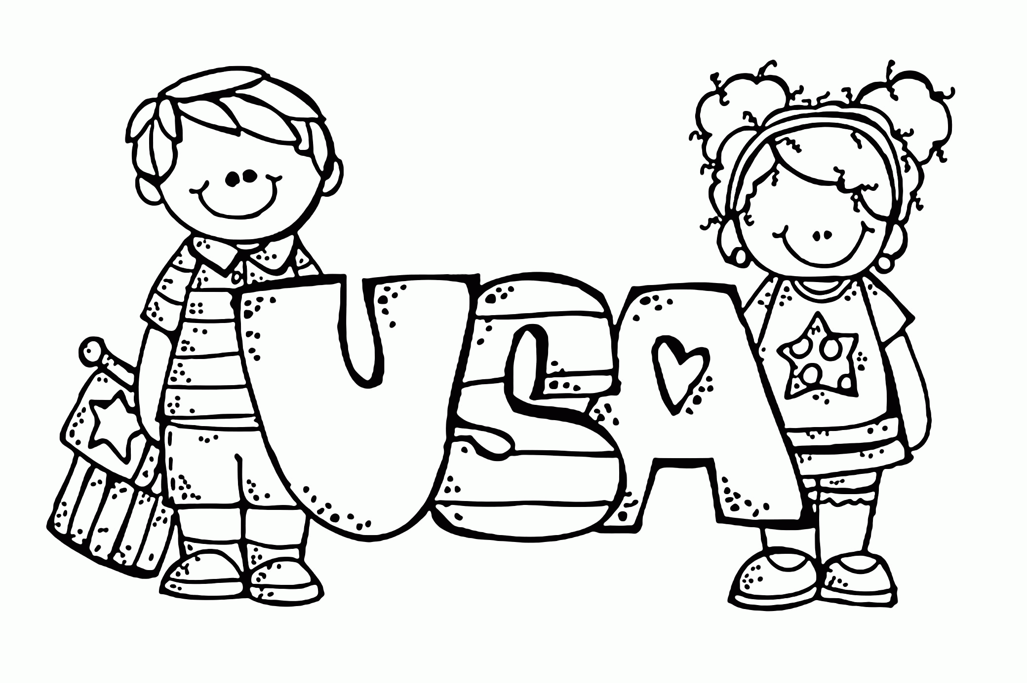 Usa Coloring Page Coloring Home