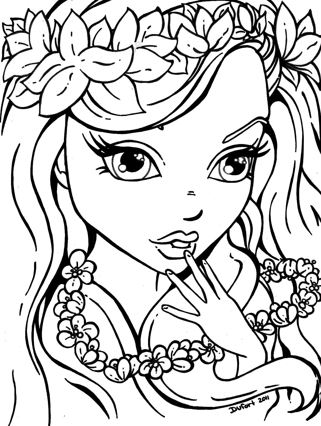 Teenage Girl Coloring Pages Kids Adults Home