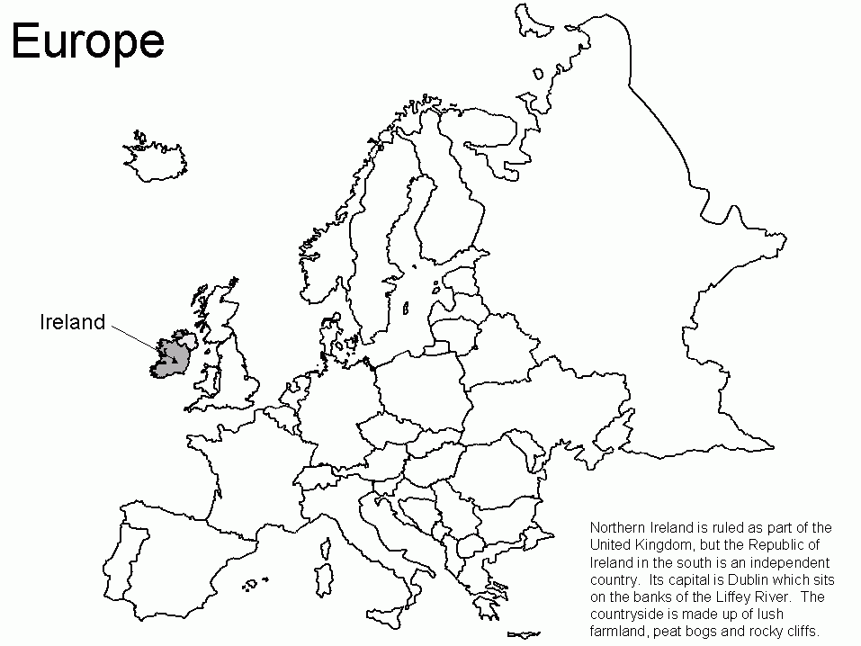 Europe Map Coloring Pages - Coloring Home