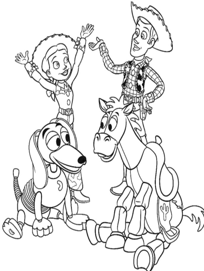 Jessie Toy Story Coloring Page - Coloring Home