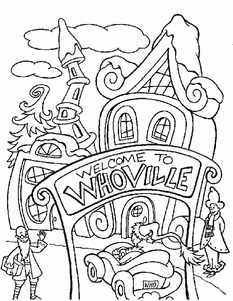 How The Grinch Stole Christmas Coloring Page Coloring Home