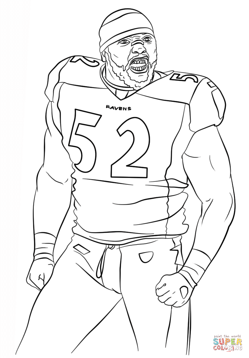Ray Lewis Baltimore Ravens Coloring Pages Home Book