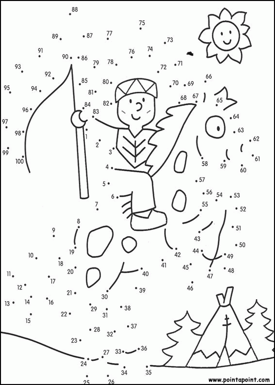 100 Dot To Dot Coloring Page