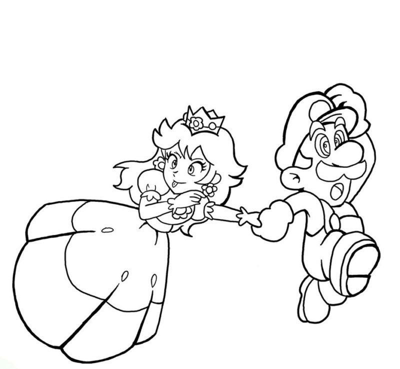 Princess Peach Coloring S Baby Peach Coloring Pages In ...