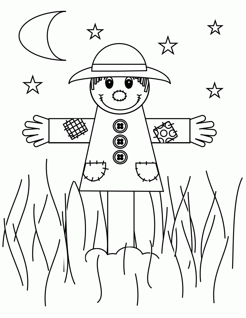 Funny Scarecrow Coloring Page - http://coloringpage.co/funny ...