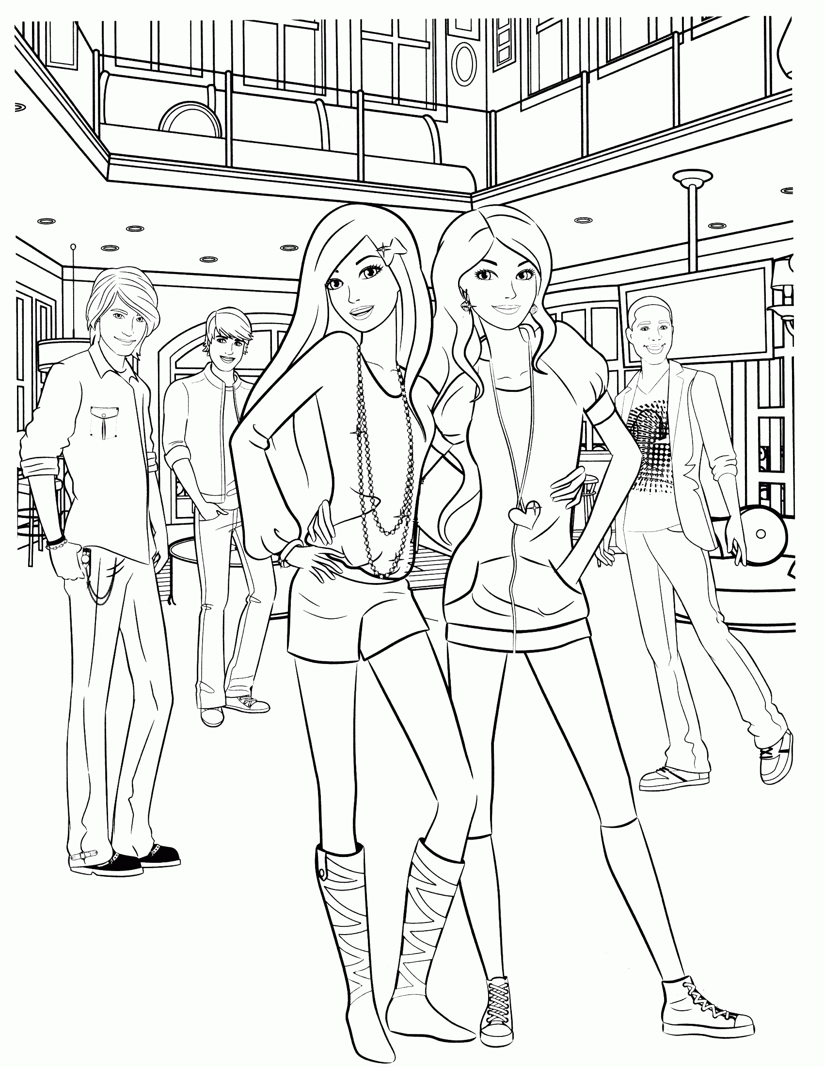 Free Coloring Pages Barbie Coloring Home