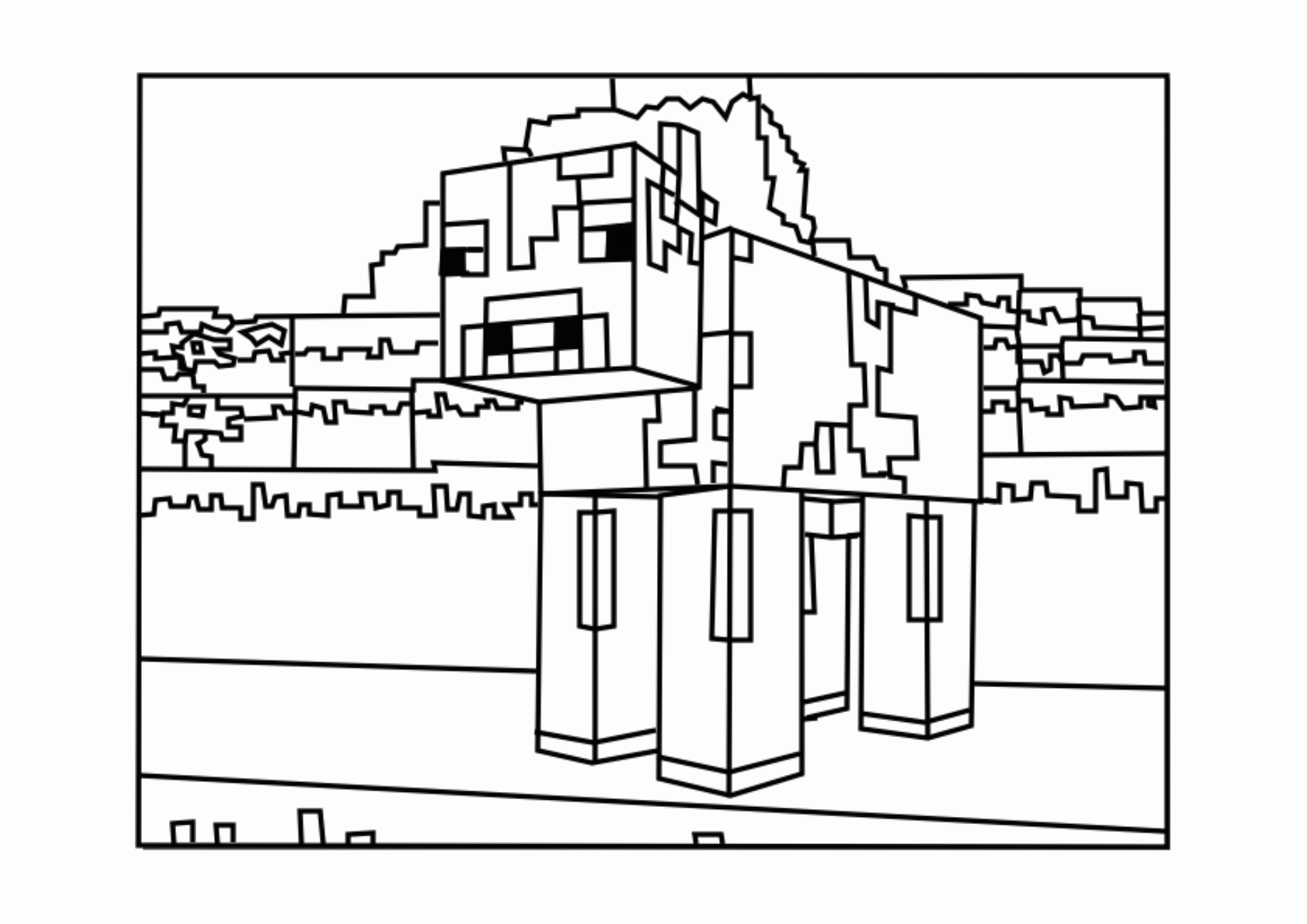 minecraft-coloring-pages-cat-coloring-home