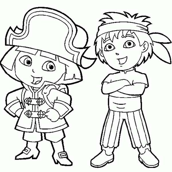 Dora And Diego Coloring Pages Free