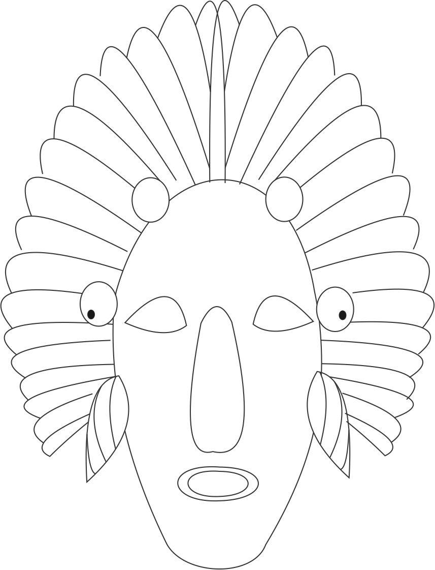 Printable Mask Coloring Pages | Coloring Me