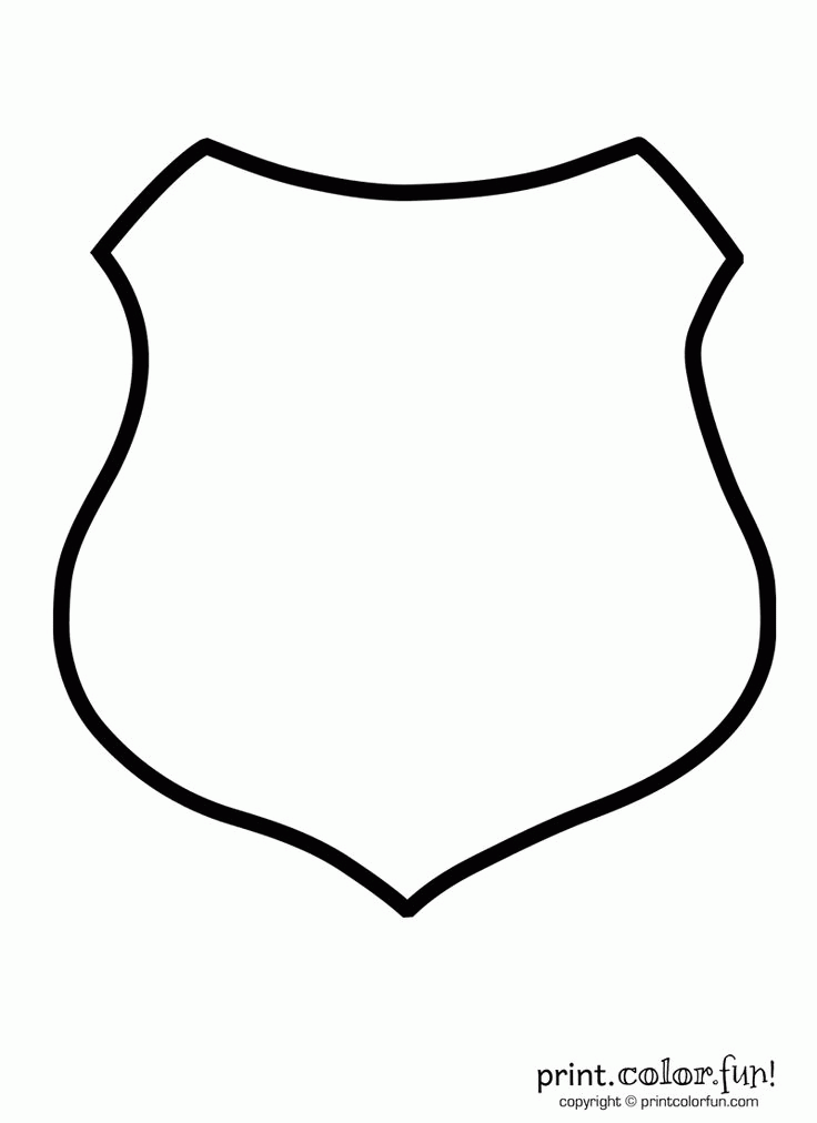 Badge Coloring Page - Coloring Home