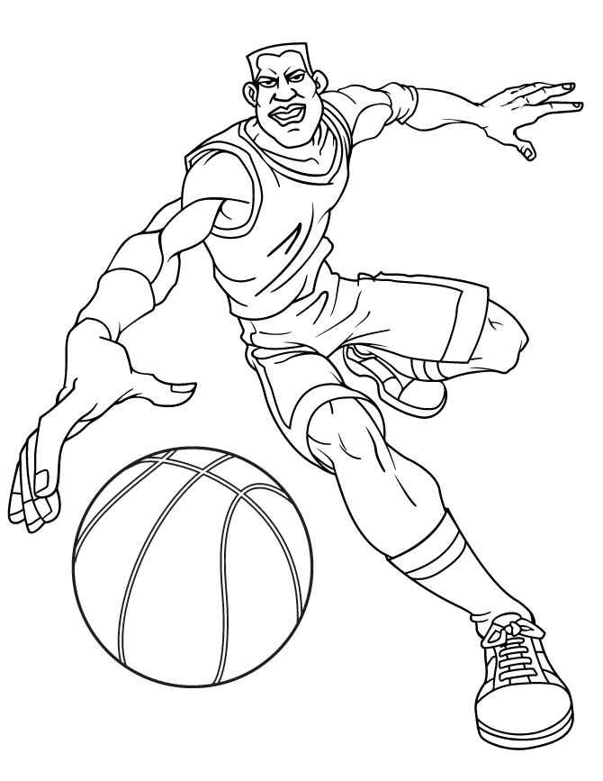 Basketball Coloring Pages For Adults  Coloring Home