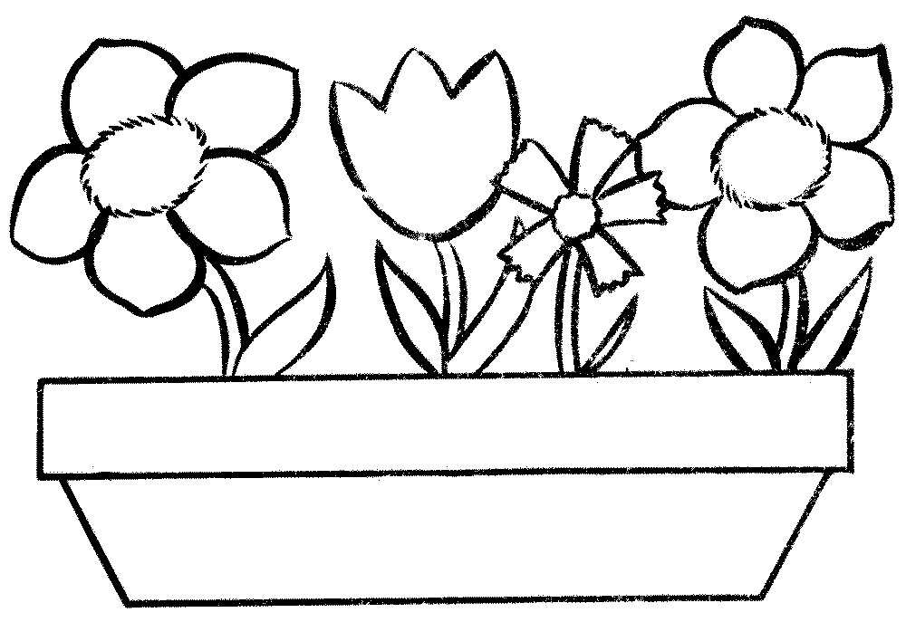 Easy Flower Coloring Pages Coloring Home
