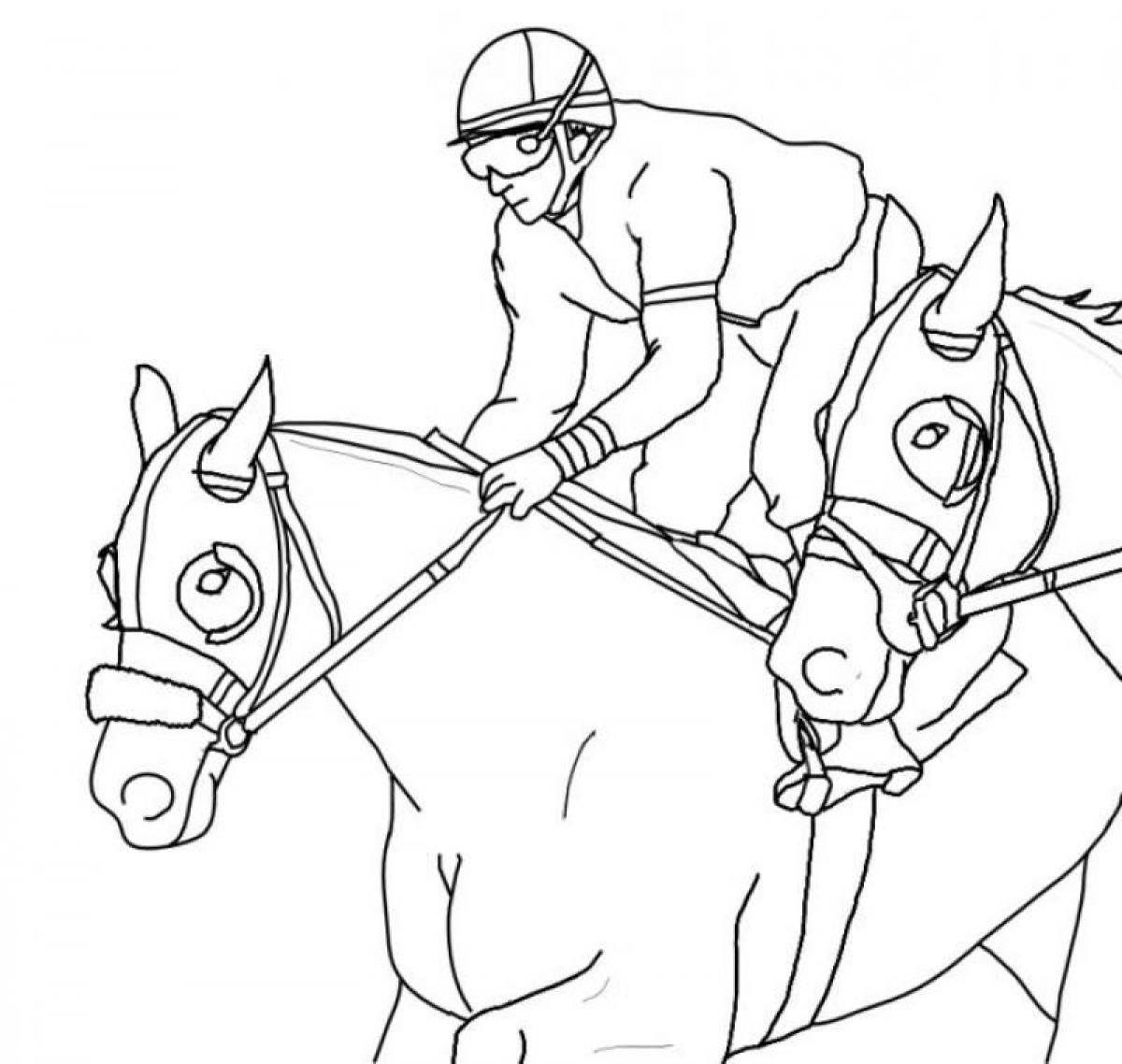 15 Pics of Barbie Coloring Pages Horse Racing - Barbie and Horse ...