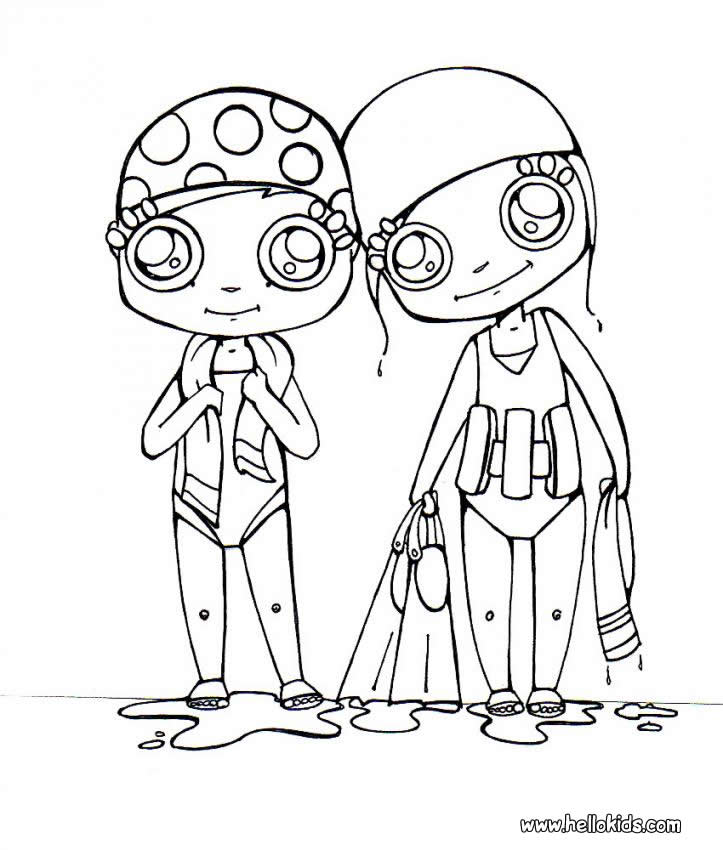 Boy Swimming Coloring Pages - Coloring Pages For All Ages