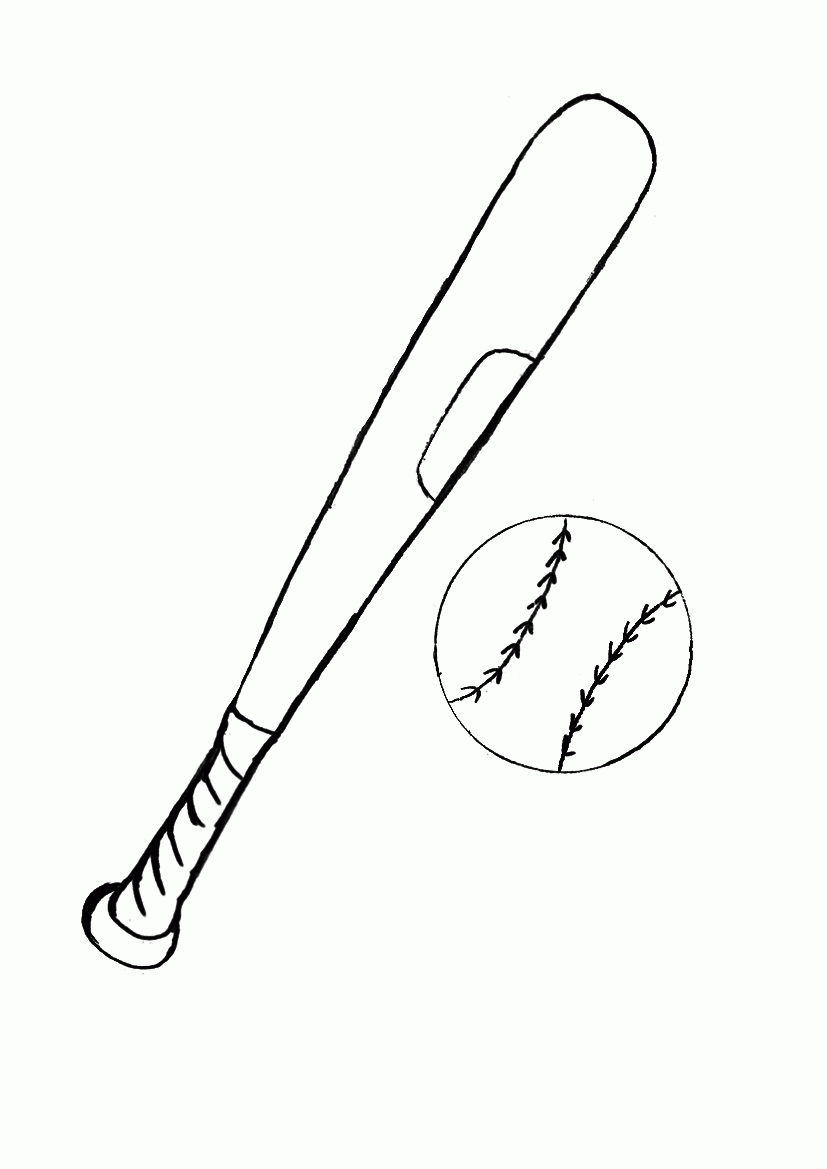 9 Pics of Baseball Bat And Ball Coloring Pages - Baseball and Bat ...