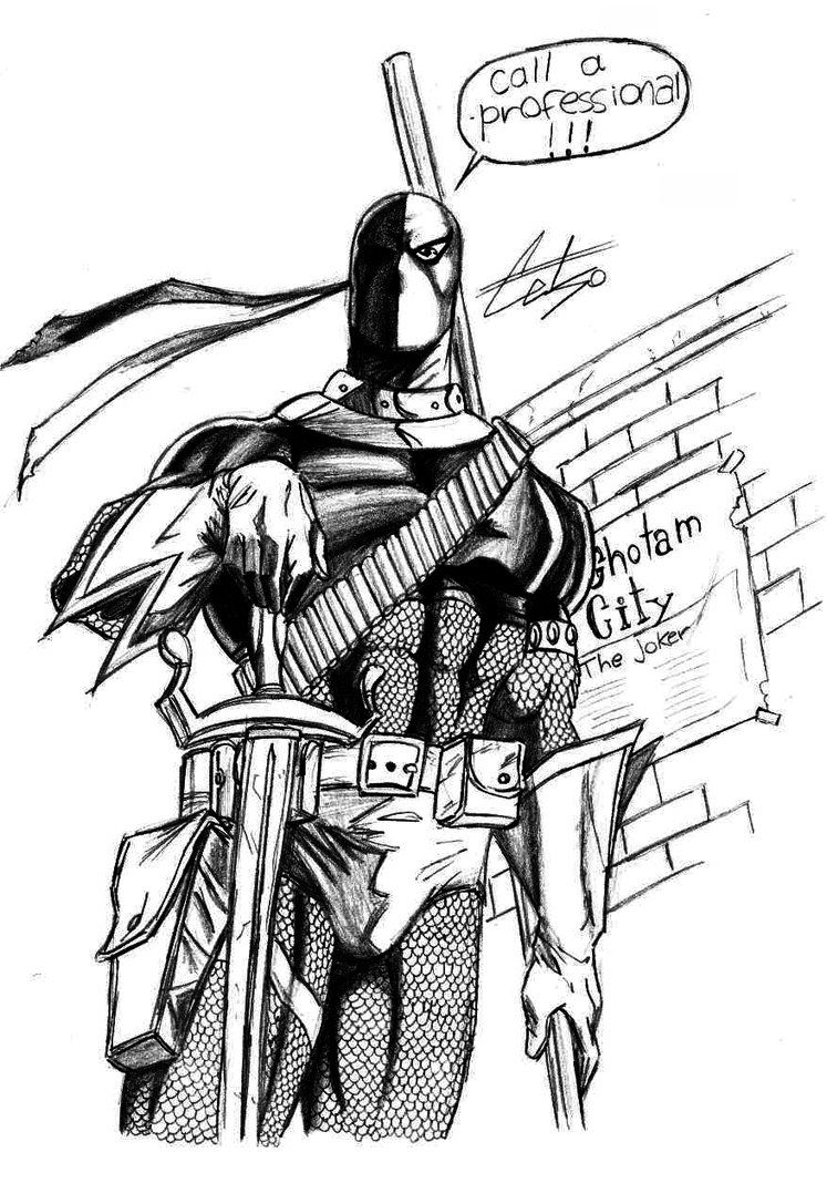 Deathstroke Coloring Pages Sketch Coloring Page