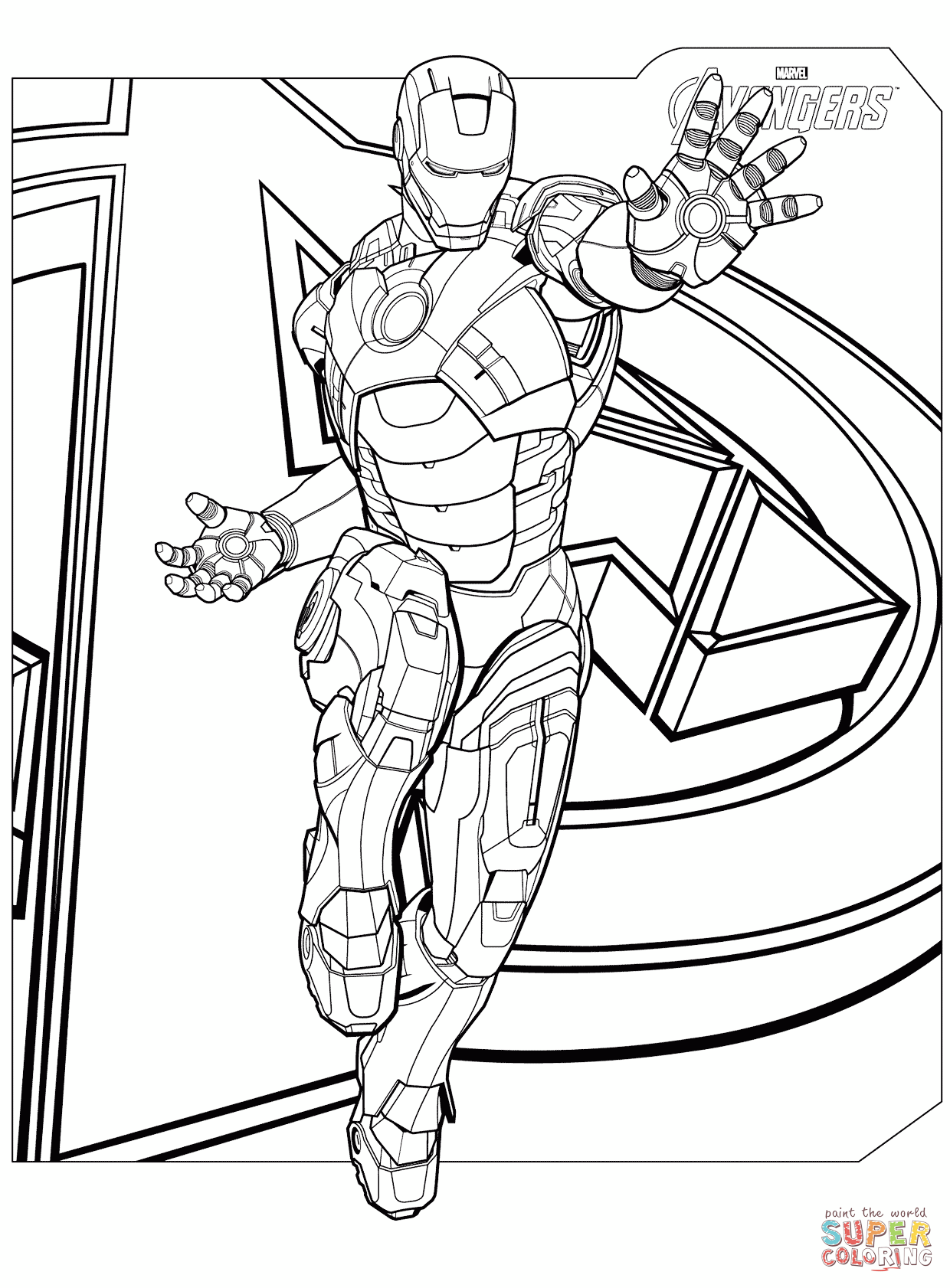 Avengers Iron Man coloring page | Free Printable Coloring Pages
