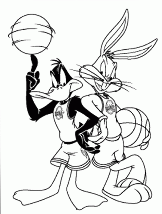 Space Jam Basketball Coloring Pages Coloring Pages